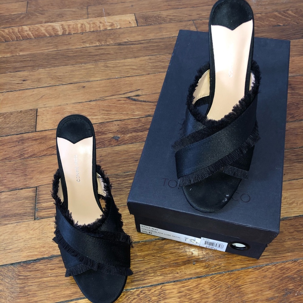 Tony bianco black mules